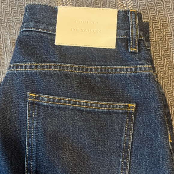 Loulou Studio Relaxed Blue Women's Jeans - Picture 6 of 10